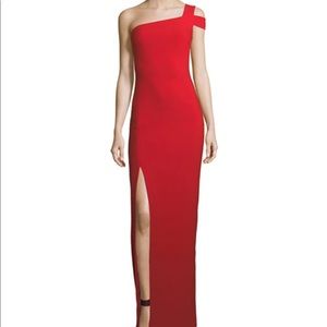 NEW Likely Maxson One-Shoulder Evening Gown Red